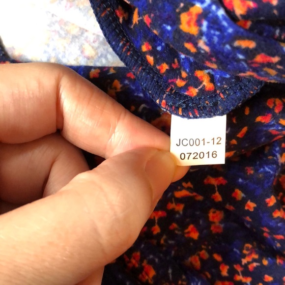 LuLaRoe leggings blue orange one size - Picture 7 of 11